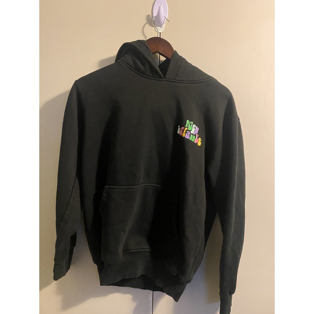 NEW BALANCE X JADEN SMITH Hoodie Size Large Black Trippy Retro Graphic Hippie